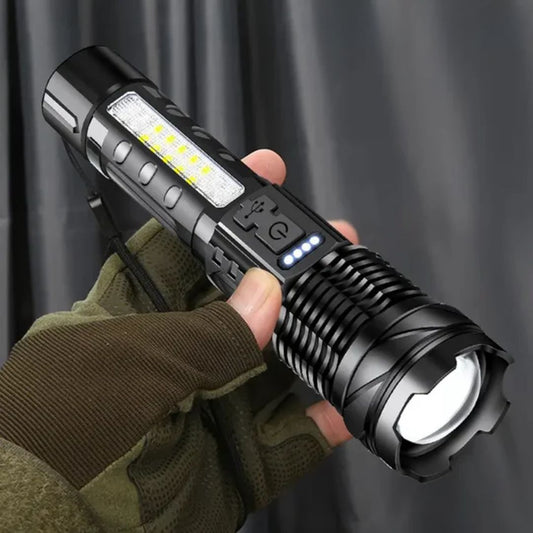 USB Rechargeable LED Flashlight – 5000 Lumens, Tactical Design