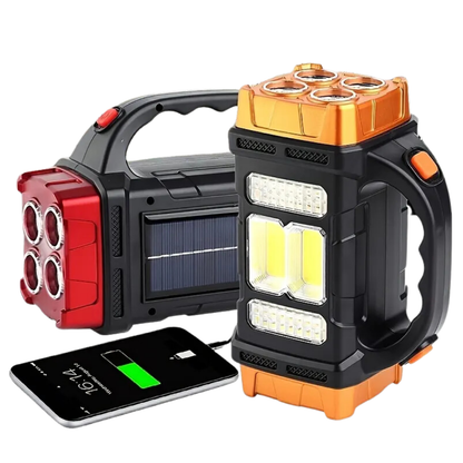 OutdoorzLand – 4-in-1 Emergency Flashlight with Solar Charging and Power Bank