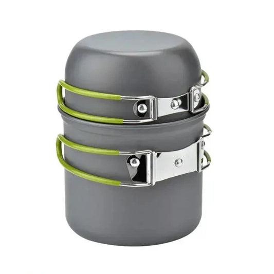 OutdoorzLand – Portable Camping Cookware Set with Foldable Cutlery