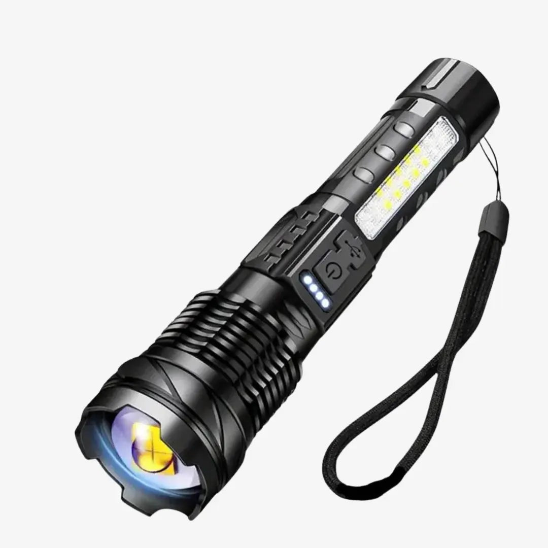 OutdoorzLand – Tactical LED Flashlight with 5000 Lumens and USB Rechargeable Battery