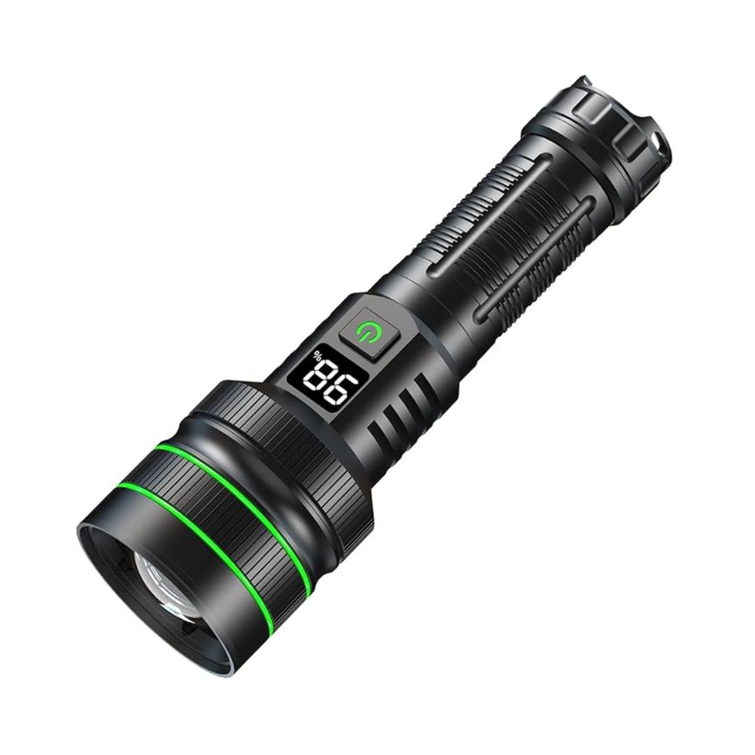 OutdoorzLand – Zoomable LED Flashlight with Long-Range Beam and Waterproof Design